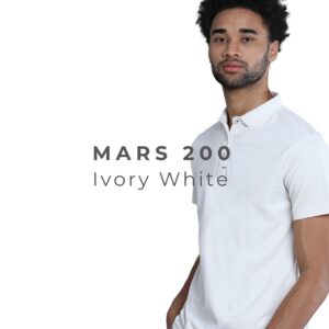 Mars Polo T-Shirt – Ivory White | Free Logo/Design Printing (DTF)