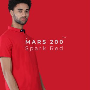 MARS Workleisure Polo – Spark Red (with Free DTF Printing)