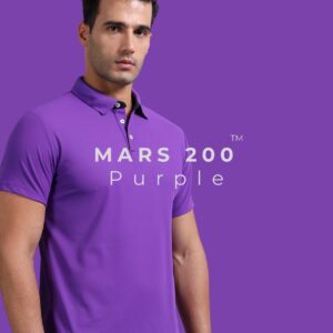 Mars Purple Polo T-Shirt – High-Performance Fabric with Free DTF Logo Printing