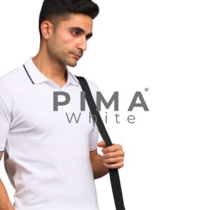 PIMA White Premium Polo | 100% Cotton | Custom Print & Embroidery